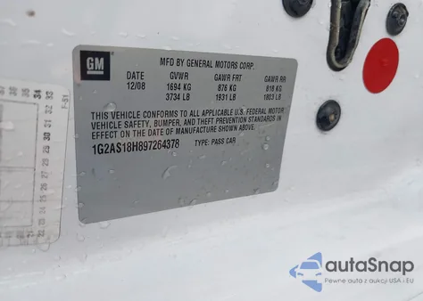 2009 Pontiac G5 из США, поврежденный, VIN 1G2AS18H897264378